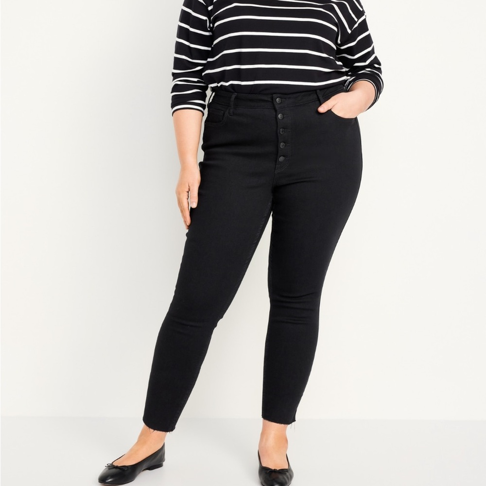 NWT Old Navy Rock Star Skinny High rise button fly jeans